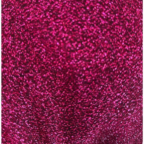 Alix NYC Alton High Waist Cheeky Bikini Bottom in Magenta Glitter Women's Medium - Picture 6 of 7